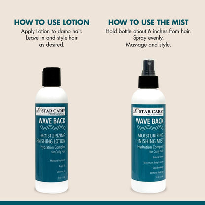 STAR CARE Wave Back Curl Lotion & Mist Set — Curl Definition & Hydration