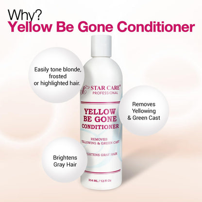 STAR CARE Yellow Be Gone Shampoo & Conditioner Set – 12 oz Each