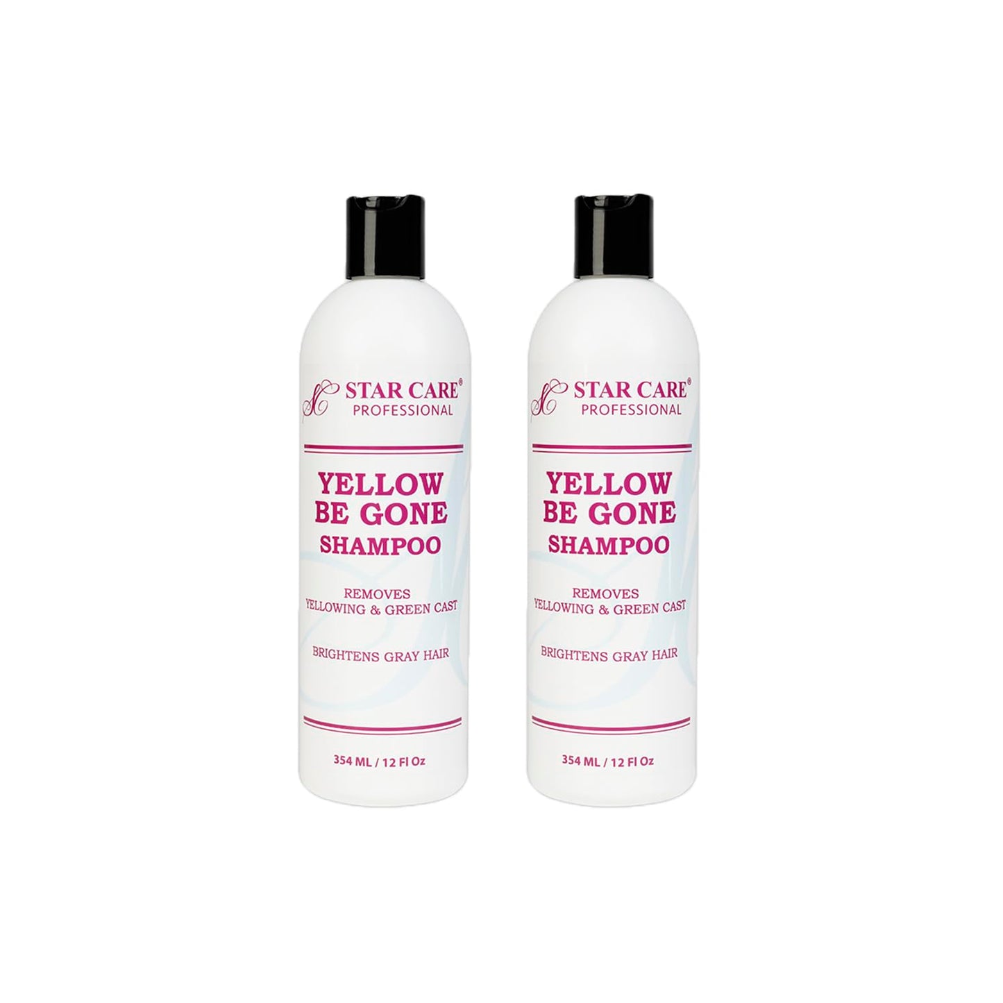 STAR CARE Yellow Be Gone Shampoo 2 Pack – Brassiness Neutralizer for Blonde & Gray Hair