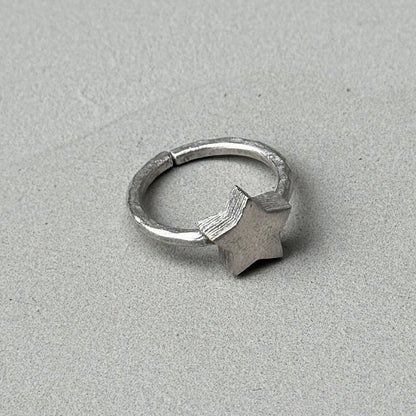 Simple Star Silver Ring