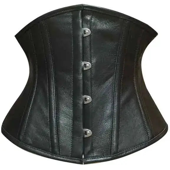 Women’s Steel-Boned Heavy Duty Genuine Leather Underbust Waist Corset
