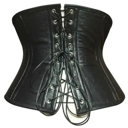 Women’s Steel-Boned Heavy Duty Genuine Leather Underbust Waist Corset