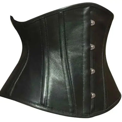 Women’s Steel-Boned Heavy Duty Genuine Leather Underbust Waist Corset