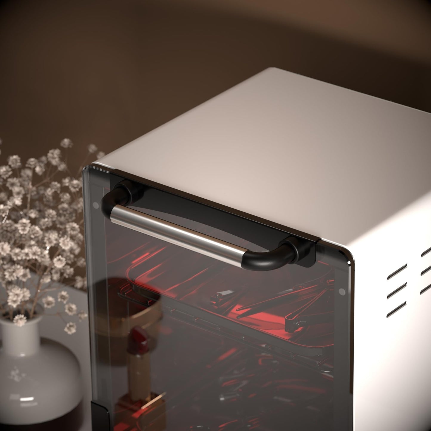 Sterilizer for Nail Tools - 12L High-Temperature Cleaning Box, 4 Temp Settings, 2 Trays, Tweezer Sterilizer, 110V