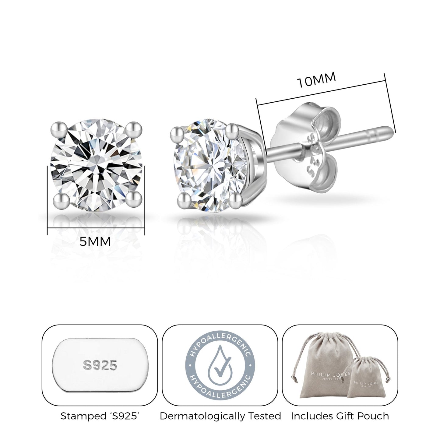 Sterling Silver World's Greatest Teacher Crystal Earrings