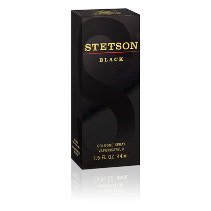 Stetson Black Eau de Cologne Spray – Pack of 2 (44 ml / 1.5 fl oz each)