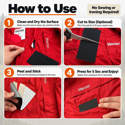 Stick-On Repair Patches - Waterproof, Tear-Cold-Heat-Resistant