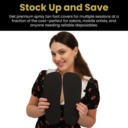 STICKONFEET 30 Pairs Premium Foam Feet Pads for Spray Tanning – Hygienic Disposable Foot Protectors