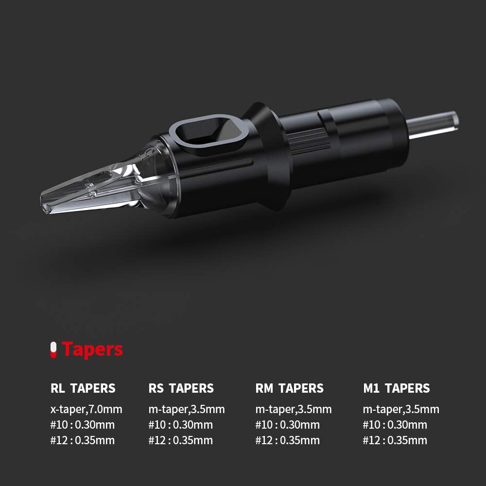 STIGMA EN05-20-1019RM Bugpin Disposable Tattoo Needle Cartridges with Membrane Safety – 20Pcs Standard Pack