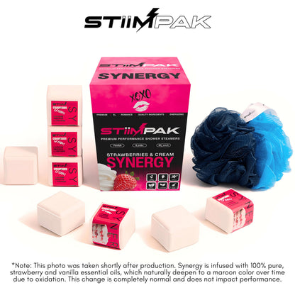 STiiMPAK Shower Steamers Vanilla Strawberry - Synergy XXL 80g | L-Theanine & Menthol | Romantic Gift