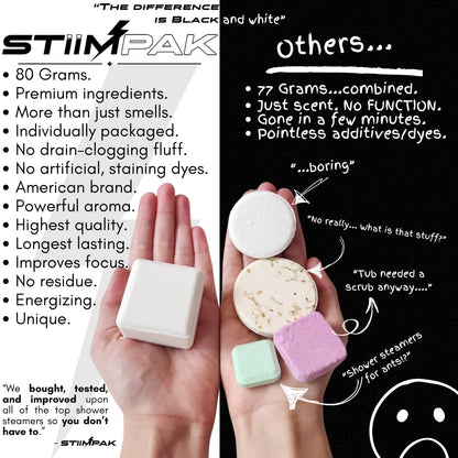 STiiMPAK Shower Steamers Vanilla Strawberry - Synergy XXL 80g | L-Theanine & Menthol | Romantic Gift