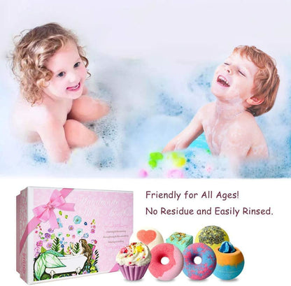 STNTUS INNOVATIONS Bath Bomb Gift Set – 7 Natural Handmade Bombs