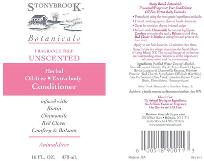 Stonybrook Conditioner Unscented – 16 fl oz | Fragrance-Free Conditioning for All Hair Types