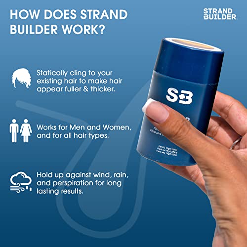 Strand Builder Hair Fibers for Thinning Hair - 15g (Black)
