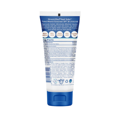 STREAM 2 SEA SPF 30 Tinted Mineral Sunscreen – Biodegradable, Reef Safe, 3-Pack Travel Size