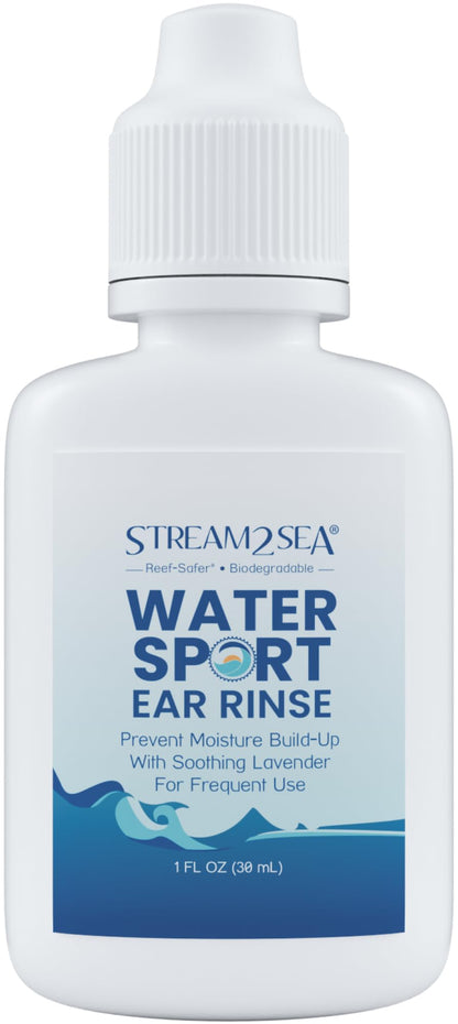 Stream2Sea Water Sport Ear Rinse – Biodegradable Ear Drops for Swimmers | 2 Pack, 1 fl oz