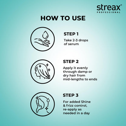 Streax Professional Vitariche Gloss Hair Serum - 115 ml | Shine & Smoothness