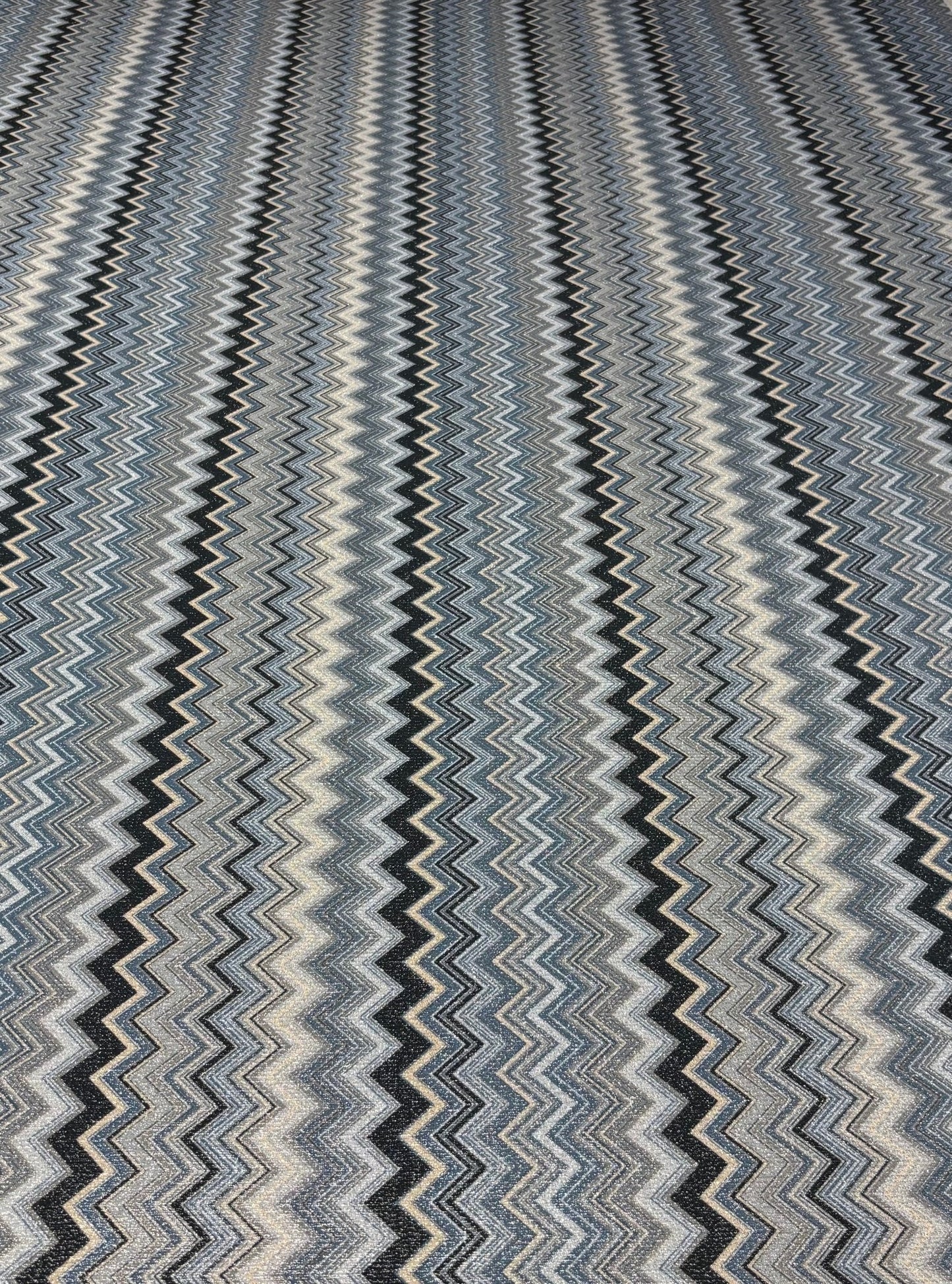 Stretch Lurex Fabric with Zigzag Pattern by the Metre