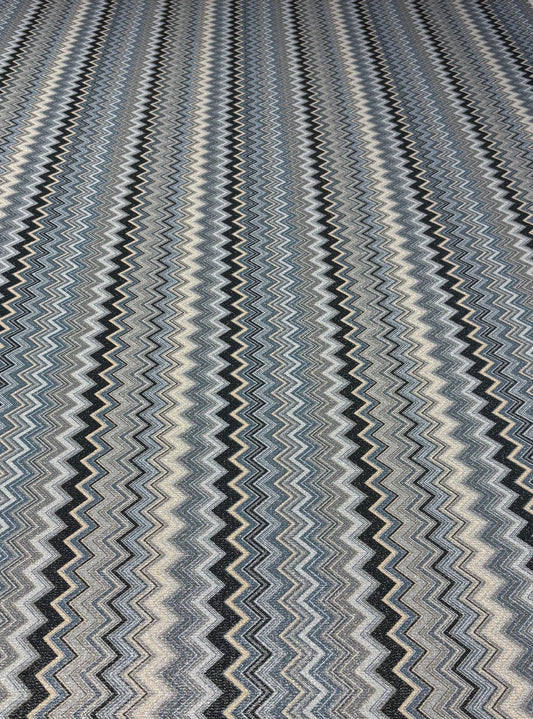 Stretch Lurex Fabric with Zigzag Pattern by the Metre