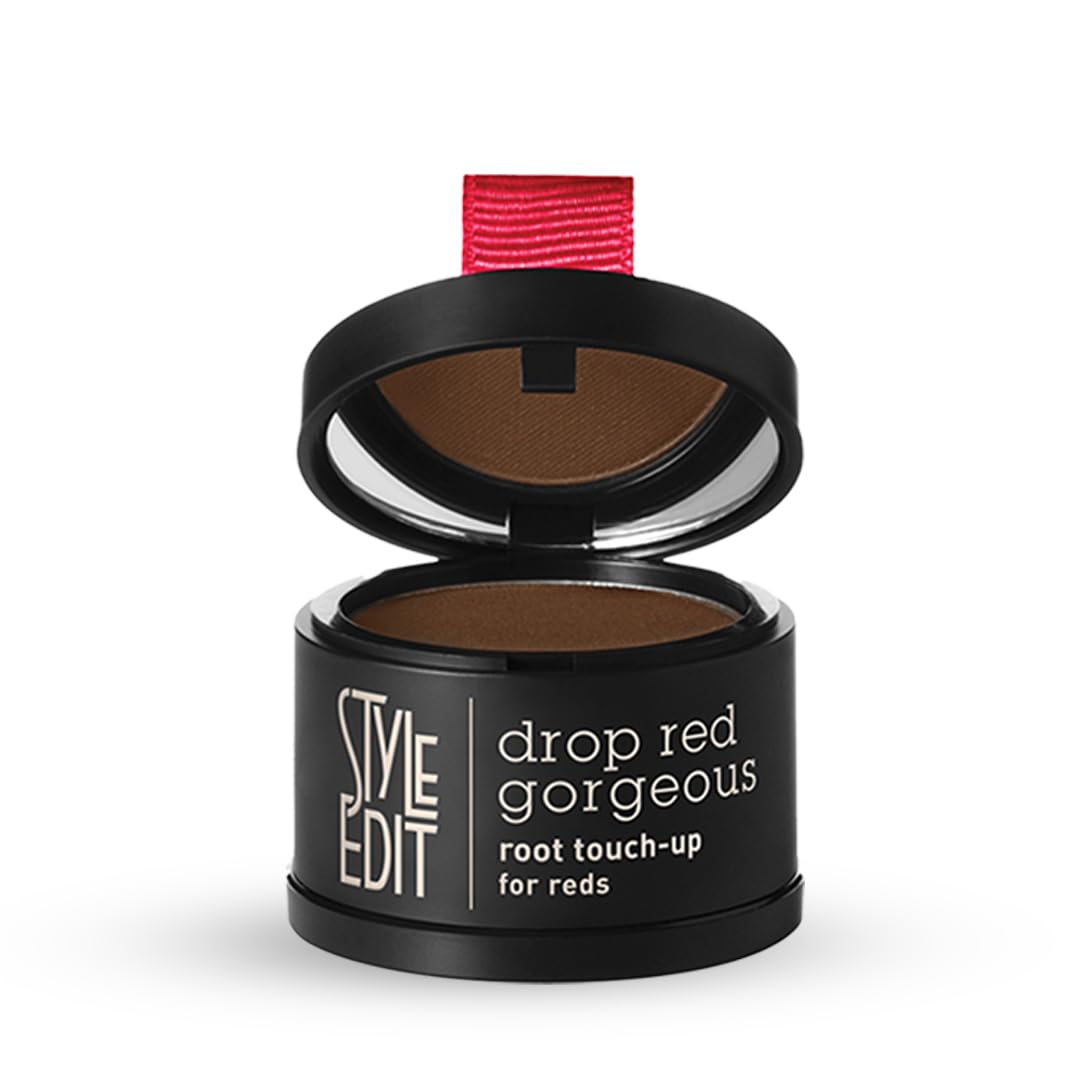 STYLE EDIT Root Cover Up Powder 5-Pack – Dark Red, Water-Resistant, Mess-Free Between Salon Visits