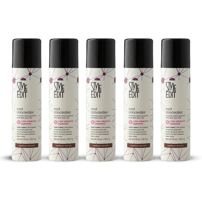 Style Edit Root Touch Up Spray | Temporary Gray Root Concealer – Medium Brown (2 oz)