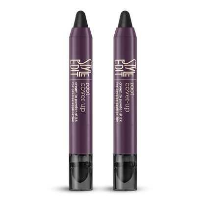 STYLE EDIT Root Touch Up Stick | Temporary Gray Root Concealer for Thin Hair | Black, 0.11 oz