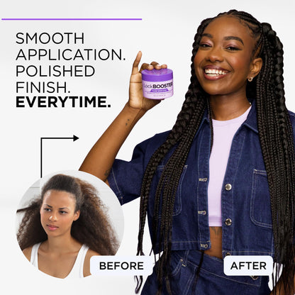 Style Factor Lock BOOSTER Twist & Grip Braid Gel (10.1 oz) – Strong Hold, Flake-Free Shine