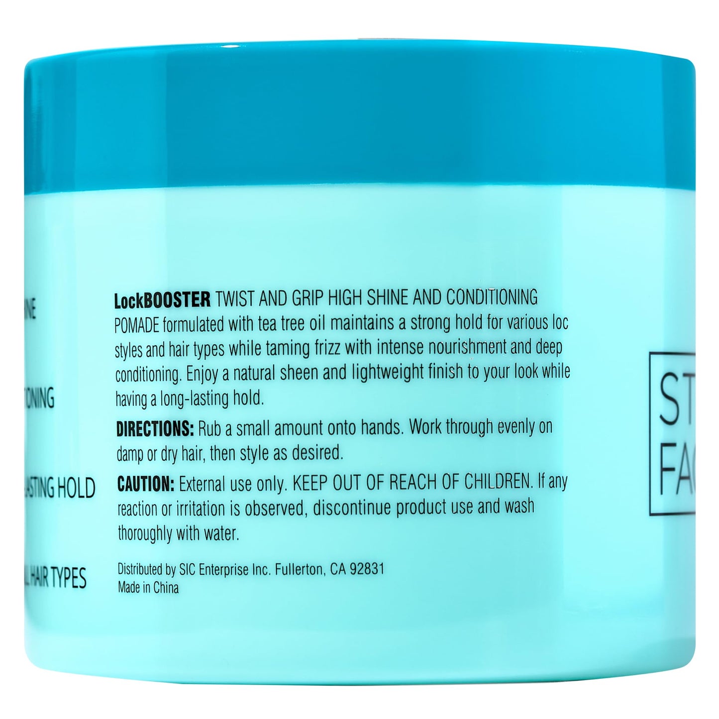 Style Factor Lock BOOSTER Twist & Grip Braid Gel – Strong Hold (10.1 oz) with Tea Tree Oil