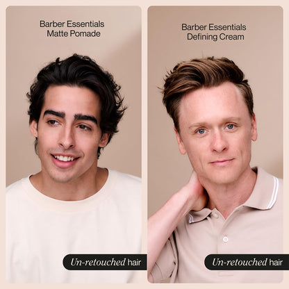 Suave+ Barber Essentials 2-Pack – Matte Pomade & Defining Cream for Men | Light to Medium Hold