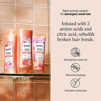 Suave Bonding Infusion Shampoo, Conditioner & Hair Mask – 3-Piece Restorative Set