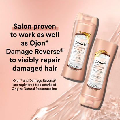 Suave Coconut Oil Infusion Shampoo & Conditioner Set — Hydrating Damage Care, 12.6 oz Each