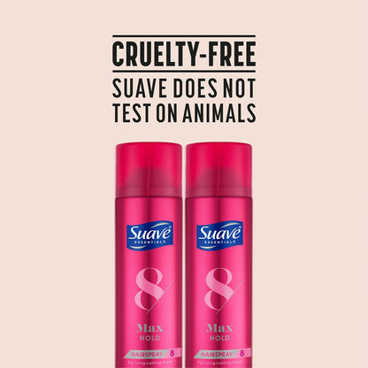 Suave Max Hold Hairspray 2-Pack – Unscented & Scented, 11 oz Each