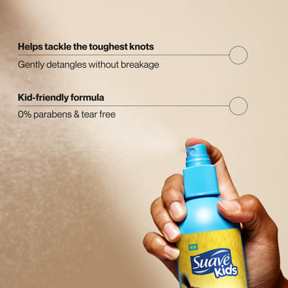 Suave Kids Detangler Spray Minions – Easy Knot Removal, Soft, Shiny Hair (10 oz, Pack of 6)