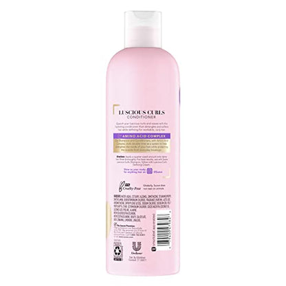 Suave Luscious Curls Conditioner with Amino Acid Complex — Moisturizes and Defines Curly Hair (16.5 fl oz)
