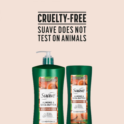 Suave Almond Shea Butter Moisturizing Conditioner Bundle (12.6 oz + 28 oz) — Nourishes Dry Hair
