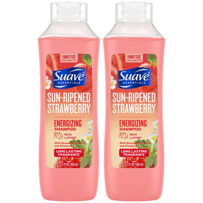 Suave Sun-Ripened Strawberry Shampoo – 2-Pack, 22.5 oz Each | Vitamin E