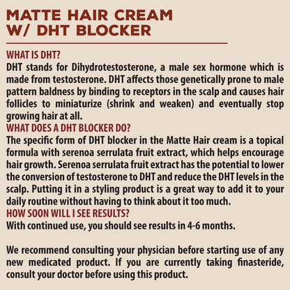 Suavecito Hair Loss Treatment Kit – Minoxidil 5%, Thickening Shampoo & Conditioner, Matte Hair Cream with DHT Blocker (1 Month)