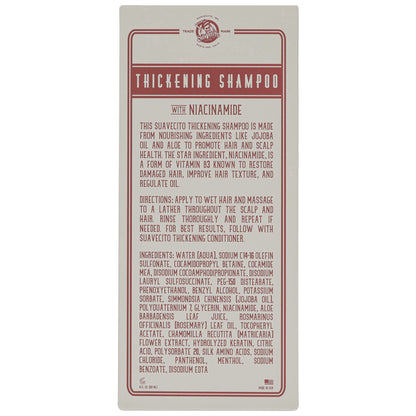 Suavecito Hair Thickening Shampoo with Niacinamide – Vitamin B3 for Thinning Hair