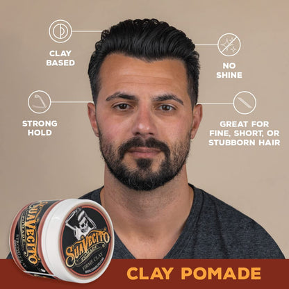 Suavecito Pomade Firme Clay 5 oz | Strong Hold, Matte Finish, Natural Texture