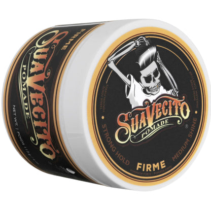 Suavecito Pomade Firme Hold – Strong Hold Water-Based Pomade for Men, 4 oz, Medium Shine, Easy Washout