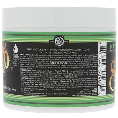 Suavecito Matte Pomade No Shine – 4 oz, 2 Pack | Medium Hold Matte Hair Paste for Men