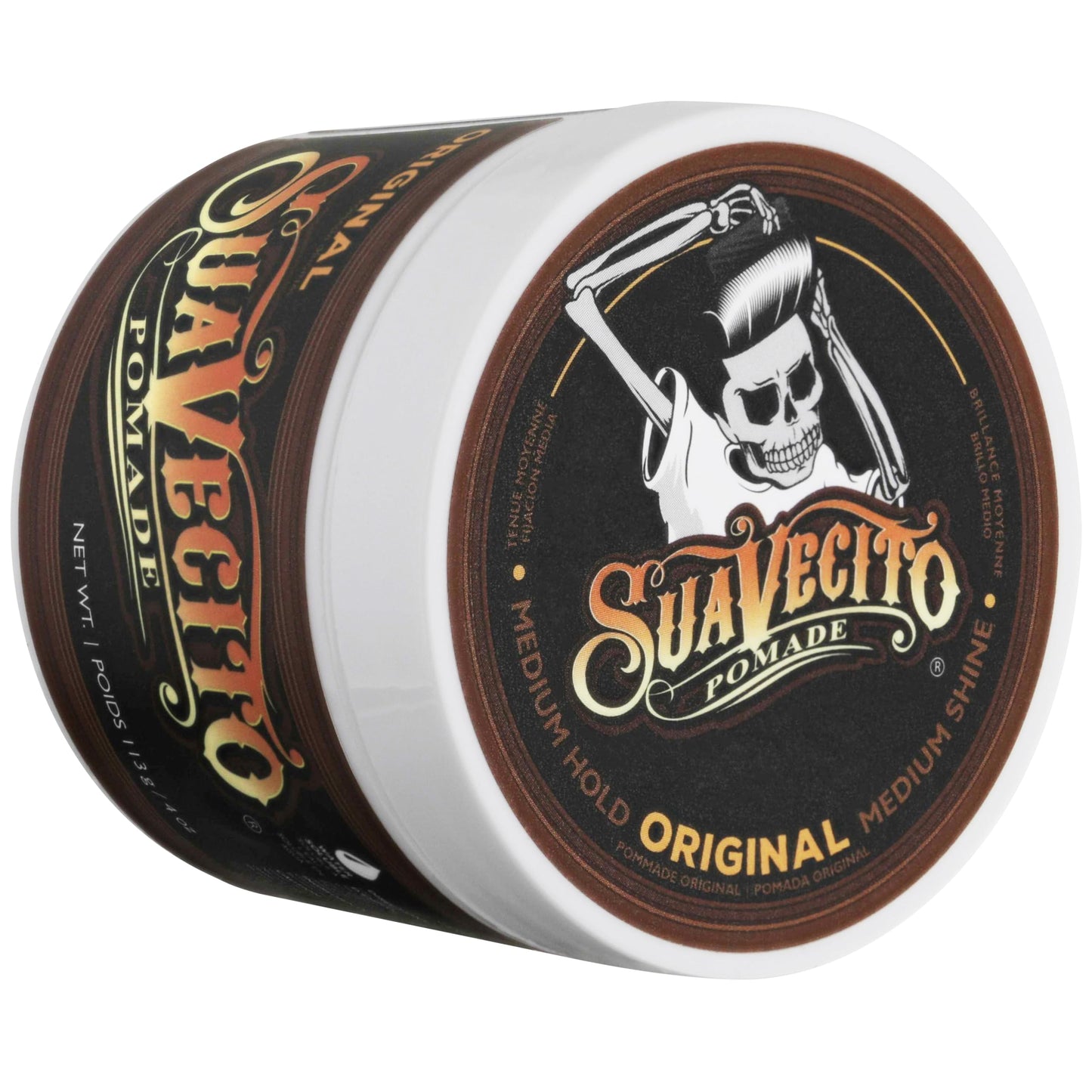 Suavecito Original Pomade – Medium Hold, Water-Based, 8 oz, 2-Pack