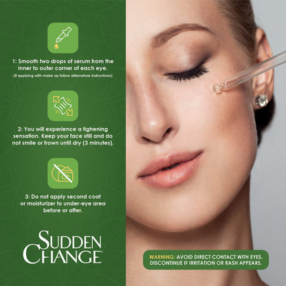 Sudden Change Instant Under-Eye Firming Serum – Fast-Acting Eye Tightening Serum for Bags, Puffiness, Lines & Wrinkles (0.23 oz, Pack of 2)