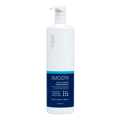 SUDZZFX Smooth Taming Shampoo – Frizz Control & Moisture for All Hair Types, Sulfate Free, 33.8 fl oz