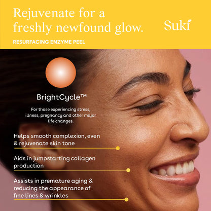 Suki Resurfacing Enzyme Peel — Gentle Face Exfoliant for Sensitive & Acne-Prone Skin | 1 oz