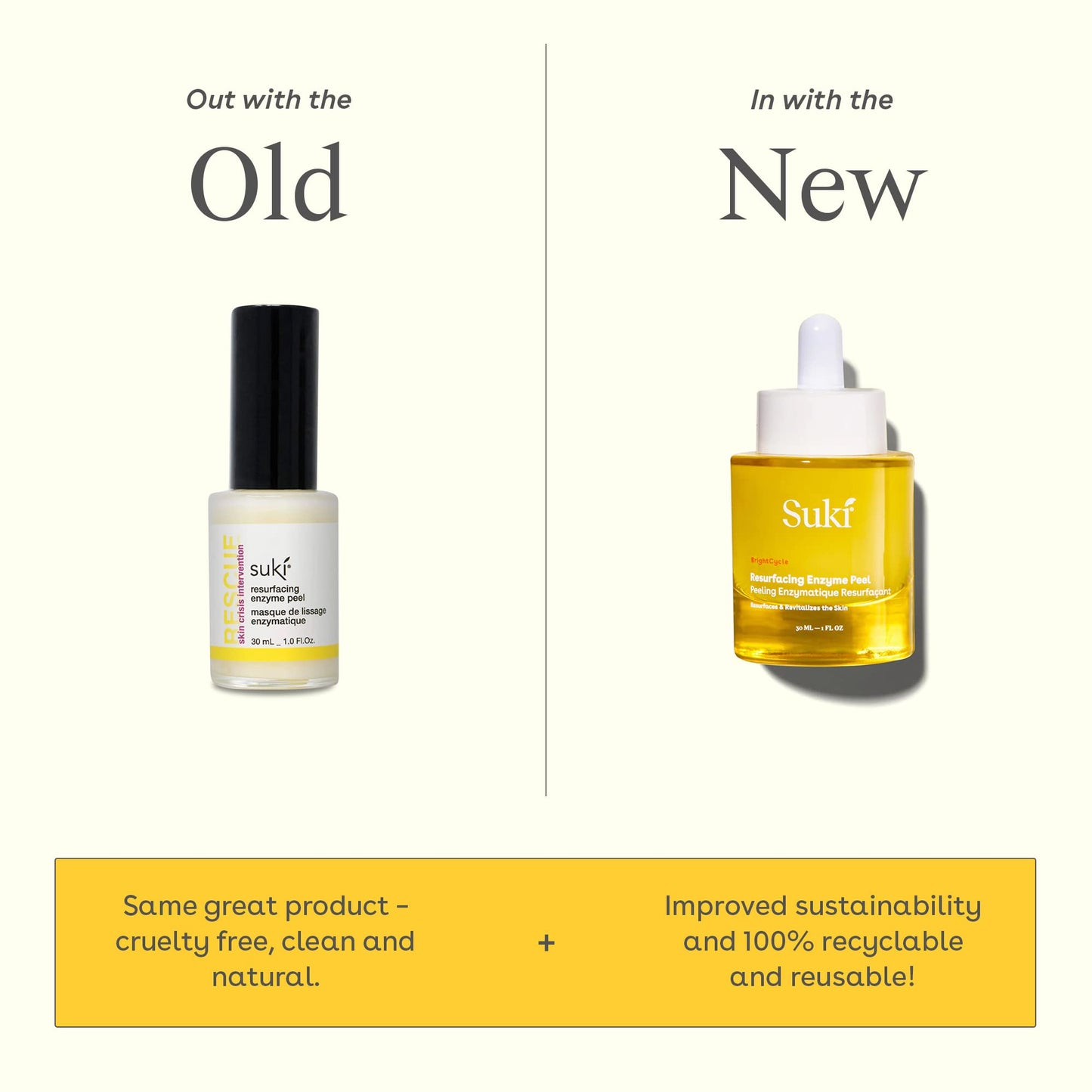 Suki Resurfacing Enzyme Peel — Gentle Face Exfoliant for Sensitive & Acne-Prone Skin | 1 oz