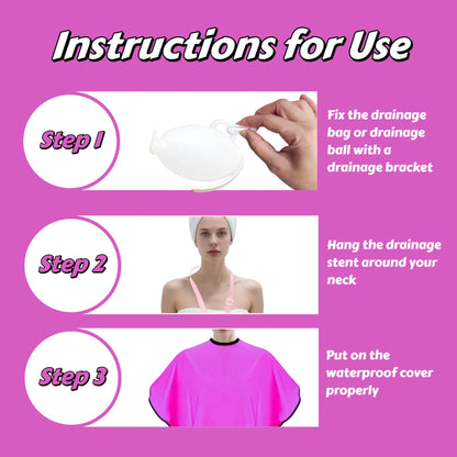 Sulieschen Rose Red Waterproof Shower Sling for Shoulder Surgery Recovery