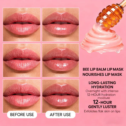 Sulily 8Pcs Bee Lip Balm Honey Pot – Natural Lip Moisturizer Gift Set