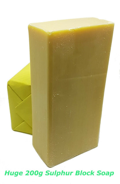 Sulphur Soap Bar 200g – Natural Acne, Rosacea, Eczema & Fungal Treatment UK