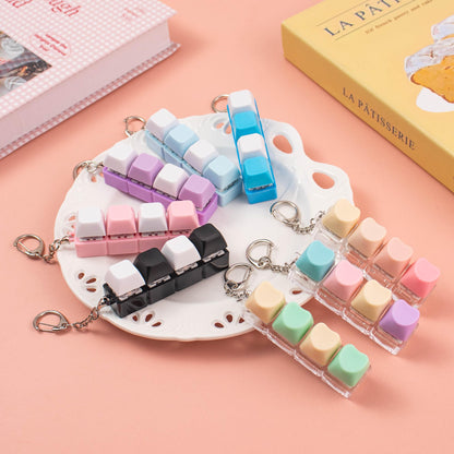 Sumgsn 2 Pcs Creamy Keyboard Fidget Toy – 4 Keys Cute Clicker Keyboard Fidget for Adults, Focus and Relaxation
